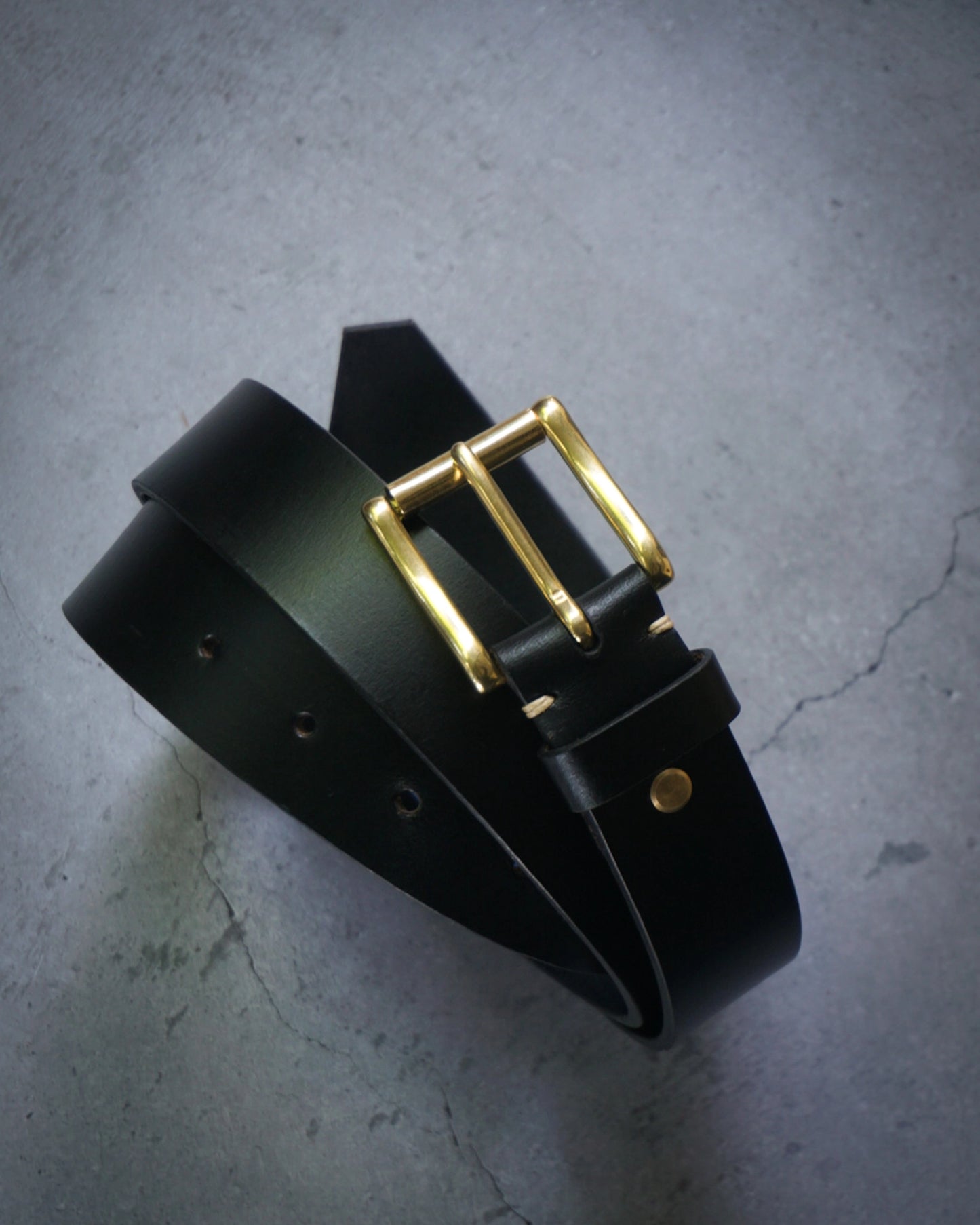 Roller Bar Solid Brass Buckle Belt