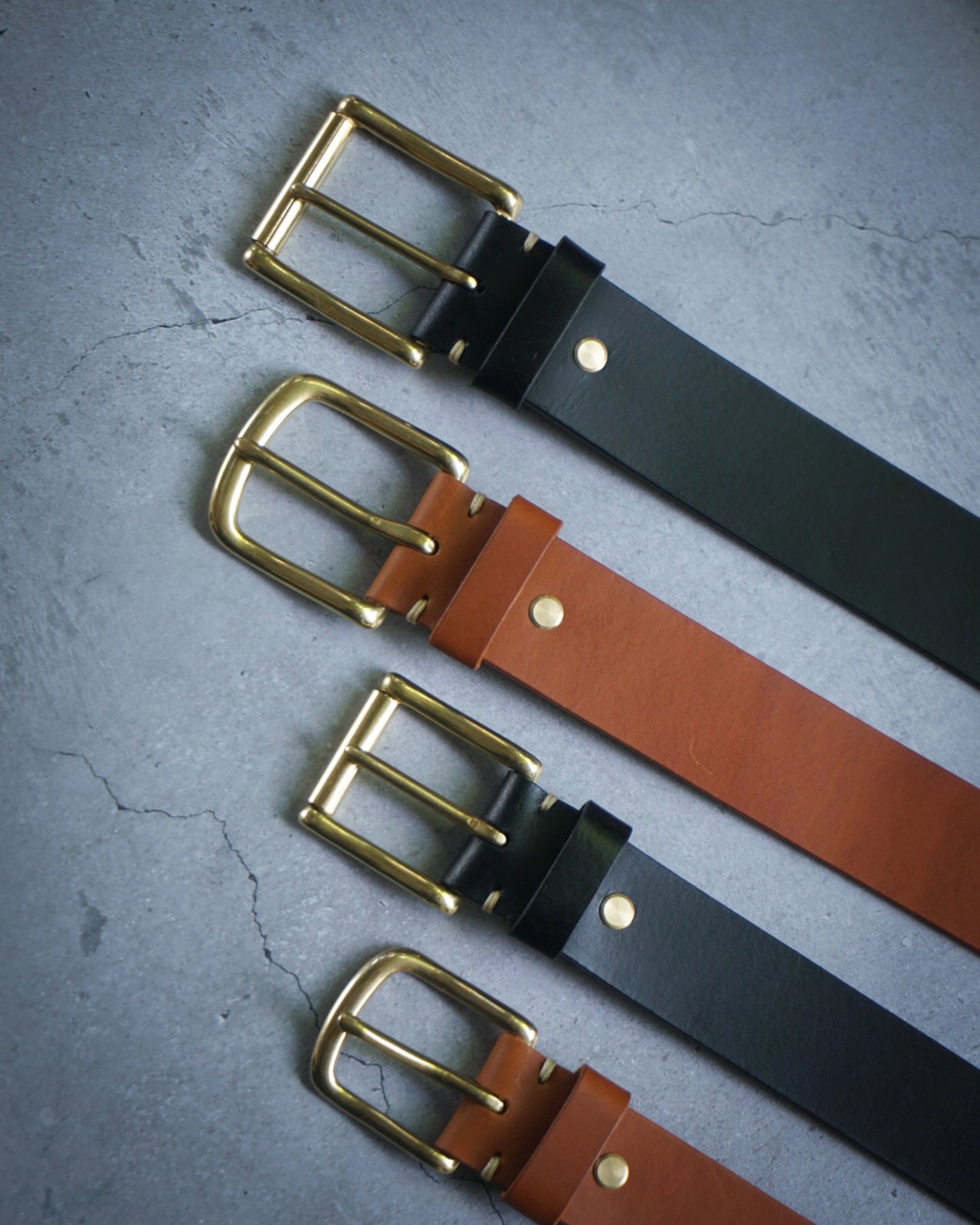 Roller Bar Solid Brass Buckle Belt